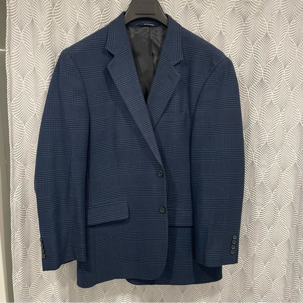 Croft & Barrow Navy Plaid Blazer
